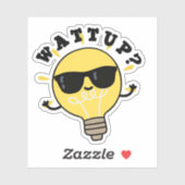 ワットアッおもしろいプ電球 シール (シート)