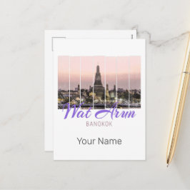 ワットアルンテンプルバンコクタイサンセットサミナリー シーズンポストカード