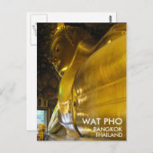 ワットフーリクライニングゴールデンブッダバンコクタイ ポストカード (正面/裏面)