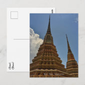 ワットポー仏塔寺院タイ旅行 ポストカード (正面/裏面)