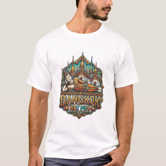 ワットポー寝仏寺 Tシャツ (正面)