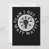 ワット好きの電気技師おもしろいを呼べるか 招待状 (正面)