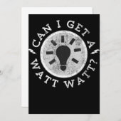 ワット愛好家の電気工おもしろい士を取得する サンキューカード (正面/裏面)