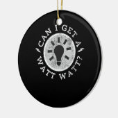 ワット愛好家の電気工おもしろい士を取得する セラミックオーナメント (左)