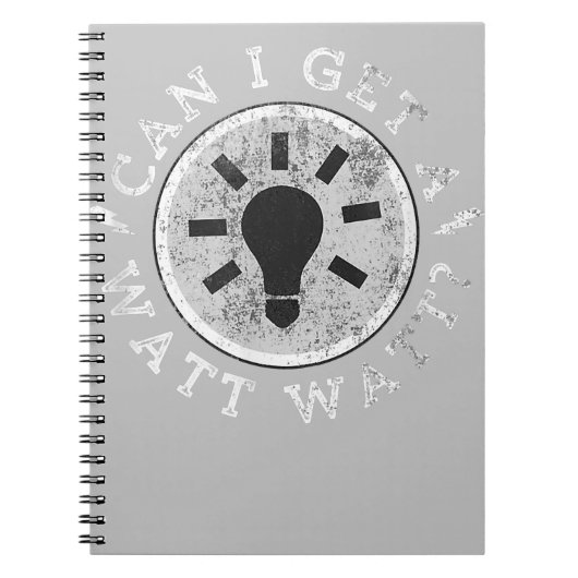 ワット愛好家の電気工おもしろい士を取得する ノートブック (正面)