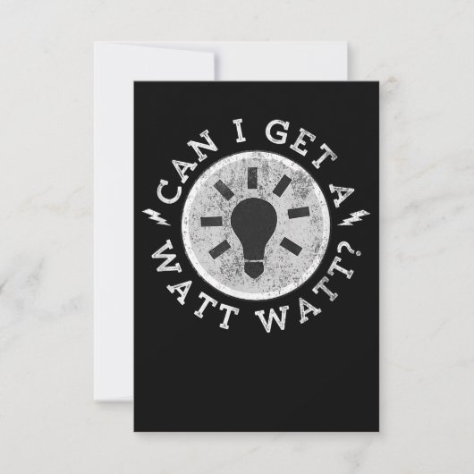 ワット愛好家の電気工おもしろい士を取得する 招待状 (正面)