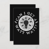 ワット愛好家の電気工おもしろい士を取得する 招待状 (正面/裏面)