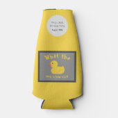 ワット・ザ・ダック バースデー 面白い黄色 ボトルクーラー (正面)