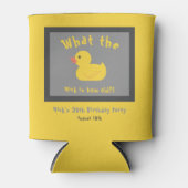 ワット・ザ・ダック バースデー 面白い黄色 缶クーラー (正面)