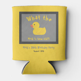 ワット・ザ・ダック バースデー 面白い黄色 缶クーラー