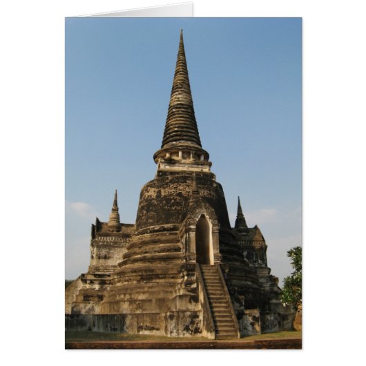ワット・プラシサンフェ…アユタヤ，タイランドカード (正面)