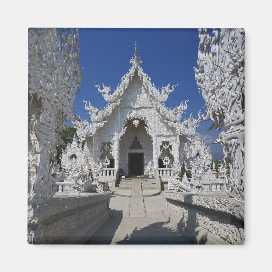 ワット・ロンクン寺院の新しい真っ白な寺院 マグネット (正面)