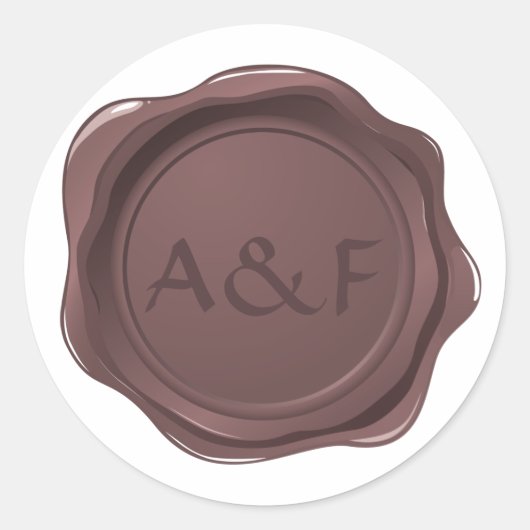 ワッファンシークパーソナライズされたシール ラウンドシール (正面)