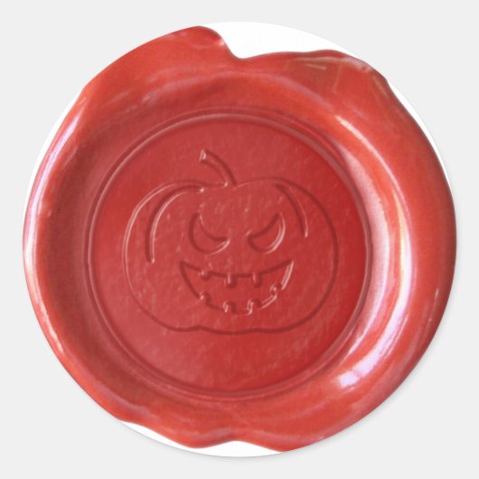 ワッフェイククシール – 赤 – JACK-O-LANTERN 01 ラウンドシール (正面)