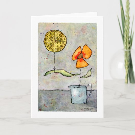 「ワッフェルフトバロン」水彩グリーティングカード カード (正面)