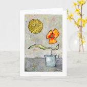 「ワッフェルフトバロン」水彩グリーティングカード カード (黄色い花)
