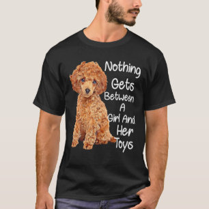 ワッフルおもちゃのプードル犬の恋人が間に何も取得しない Tシャツ