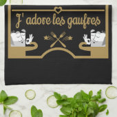 ワッフルが大好き キッチンタオル (折り畳み)