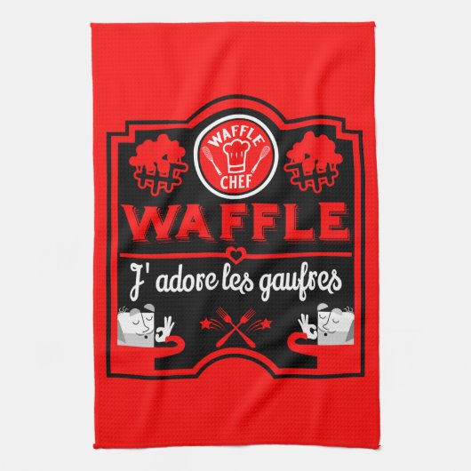 ワッフルが大好き キッチンタオル (縦)