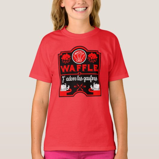 ワッフルが大好き Tシャツ (正面)