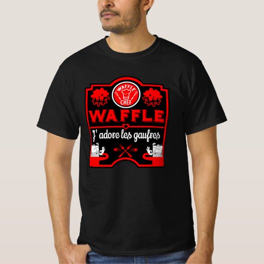 ワッフルが大好き Tシャツ (正面)
