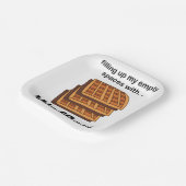 ワッフルが私の空の宇宙をワッフルで満たす ペーパープレート (傾斜あり)