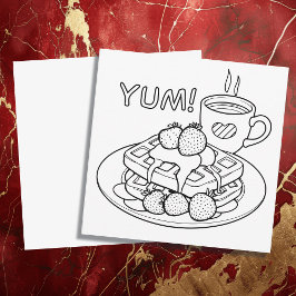 ワッフルとコーヒーカラー