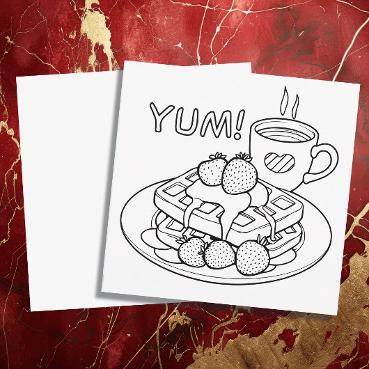 ワッフルとコーヒーカラー