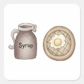 ワッフルとメープルシロップ食品スクエアシール スクエアシール (正面)