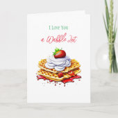 ワッフルと愛を叫ぶ！ワッフルで伝える愛のメッセージ カード (正面)
