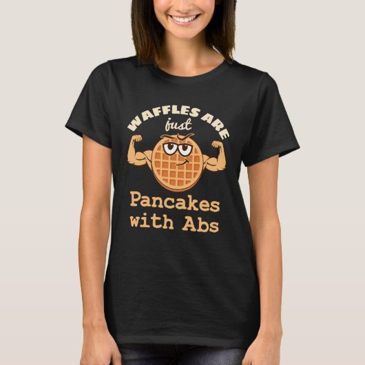 ワッフルはカニのパンケーキにすぎない Tシャツ (正面)