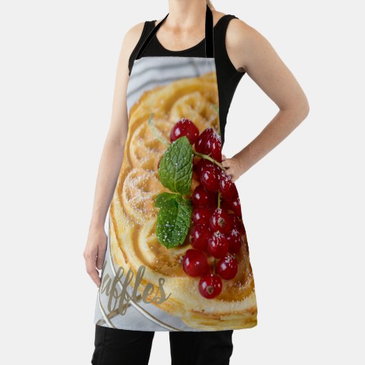 ワッフルは甘い歯のためのスグリと自家製 エプロン (インサイチュ)