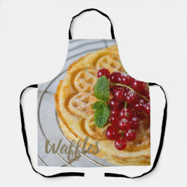 ワッフルは甘い歯のためのスグリと自家製 エプロン