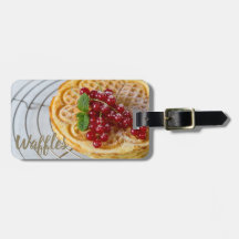 ワッフルは甘い歯のためのスグリと自家製