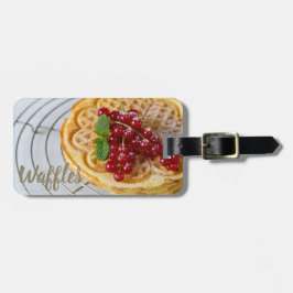 ワッフルは甘い歯のためのスグリと自家製 ラゲッジタグ