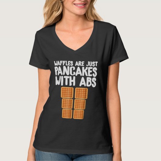 ワッフルは腹筋のあるパンケーキにすぎない ベーカー Tシャツ (正面)