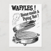 ワッフルアイアン広告ヴィンテージとイラストレーション ポストカード (正面)