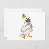 ワッフルアイスクリームのいるインコ ポストカード (正面/裏面)