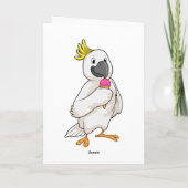 ワッフルアイスクリームのオウム カード (裏面)