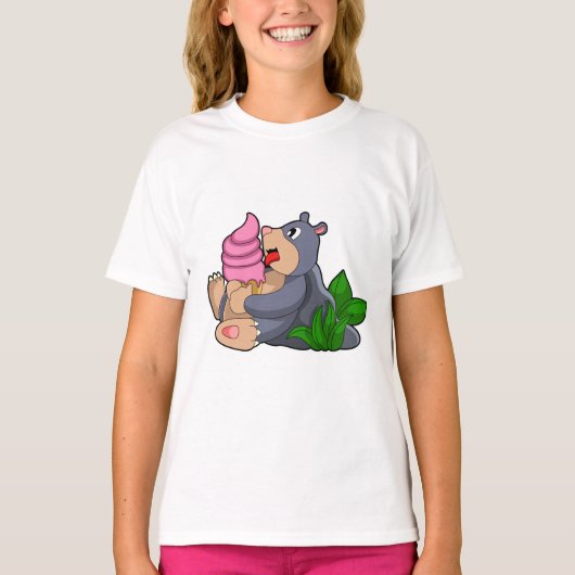 ワッフルアイスクリームのモーレ Tシャツ (正面)
