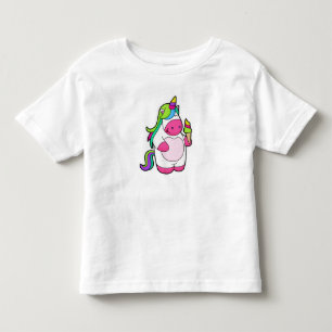 ワッフルアイスクリームのユニコーン トドラーTシャツ