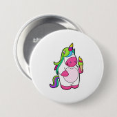 ワッフルアイスクリームのユニコーン 缶バッジ (正面&裏面)