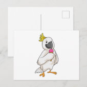 ワッフルアイスクリームを持つパラキート ポストカード (正面/裏面)