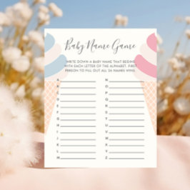 ワッフルアイスクリームパステルジェンダーリビールベビー名