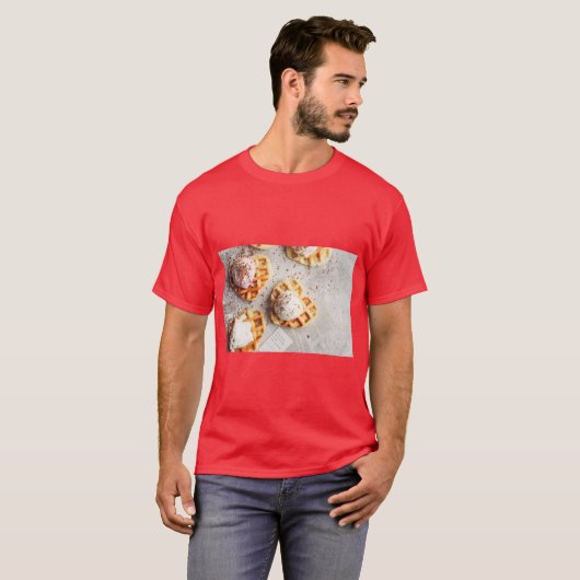 ワッフルアイスクリームラブTシャツ Tシャツ (正面フル)