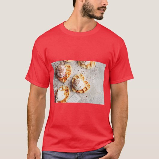 ワッフルアイスクリームラブTシャツ Tシャツ (正面)
