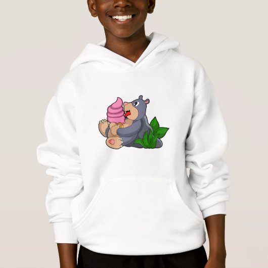 ワッフルアイスクリーム付きモグラ (正面)