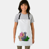 ワッフルアイスクリーム付きモグラ エプロン (インサイチュ)