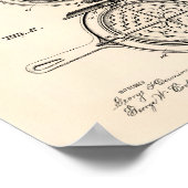 ワッフルアイロン1883特許芸術オールドピーパー ポスター (角)