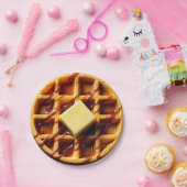 ワッフルイラストレーション ペーパープレート (パーティー)